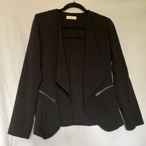 Black blazer with zippers